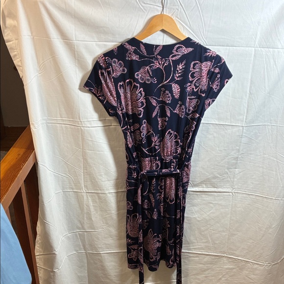 Banana Republic Navy and Pink Floral Dress - Picture 4 of 7